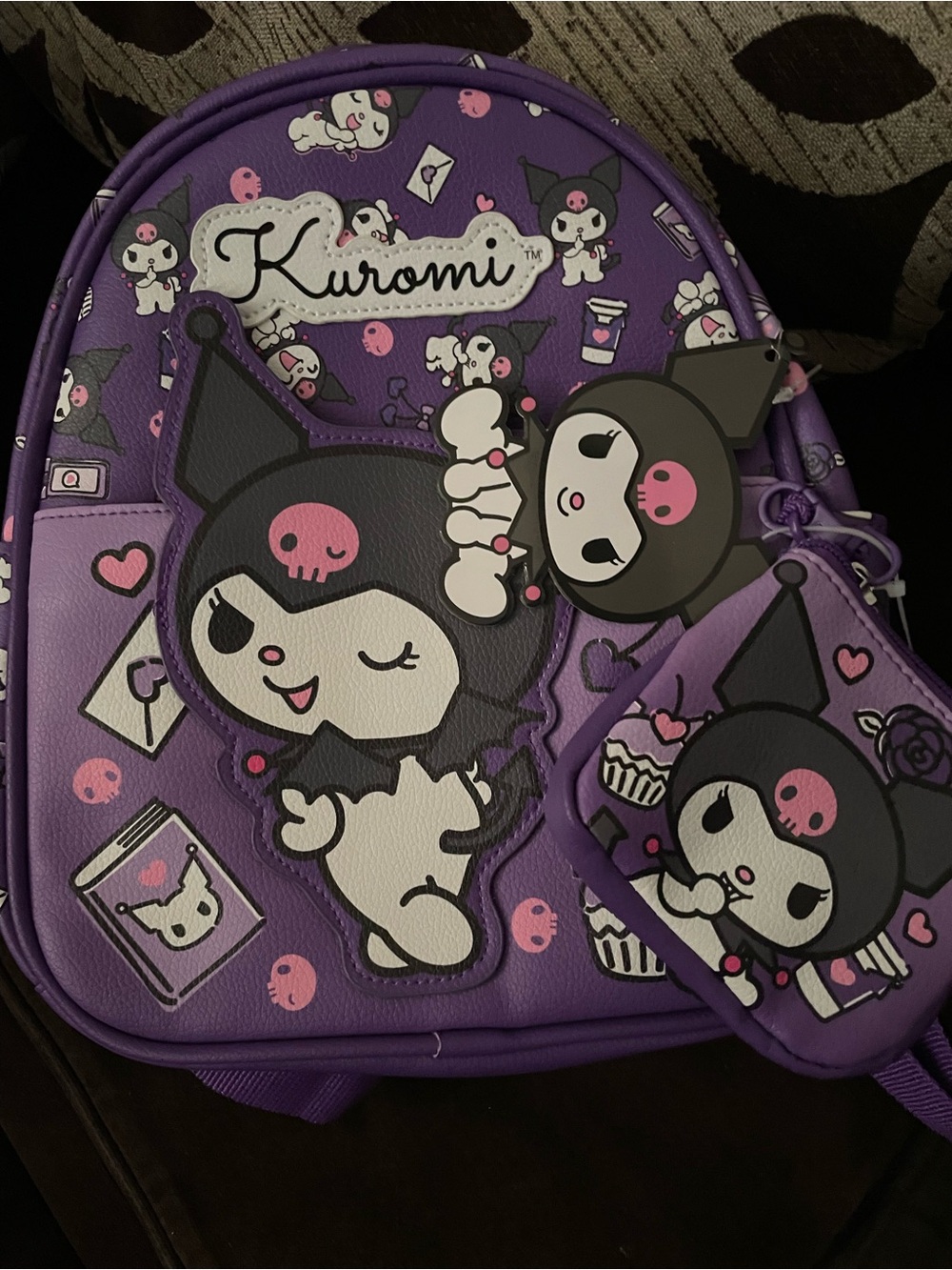 Purple Kids Mini Backpack with Coin Pouch